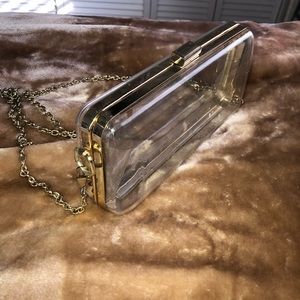 Forever 21 clear clutch bag With Chain